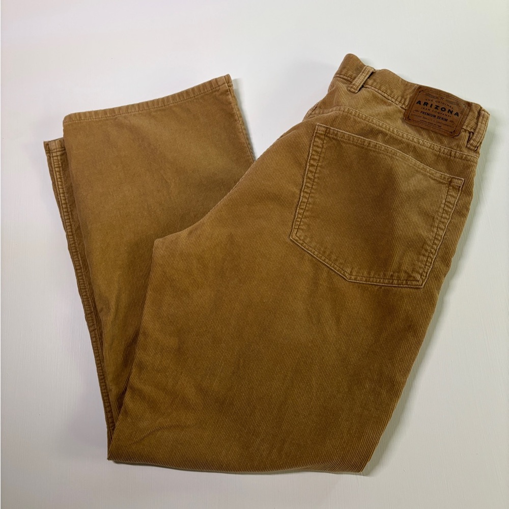 Arizona Men’s Corduroy Pants 36x30 Tan Brown Boot Cut Vintage Style - Picture 11 of 12